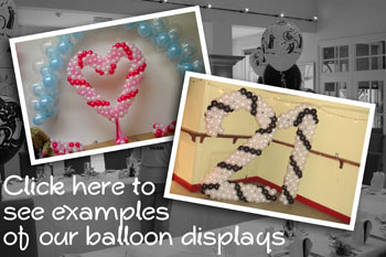 Click here to see examples of our balloon displays